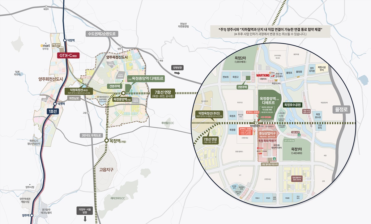 양주옥정역 디에트르 입지도1